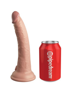 KING COCK - ELITE REALISTIC DILDO VIBRATOR and SILICONE REMOTE CONTROL 17.8 CM
