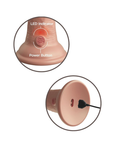 KING COCK - ELITE REALISTIC vibruojantis ir silikoninis dildo 20,3 cm