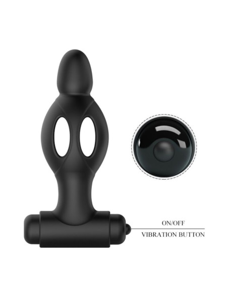 MR PLAY - silikoninis analinis kaištis su vibracija