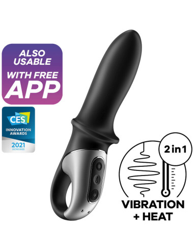 SATISFYER - HOT PASSION ANAL VIBRATOR APP BLACK