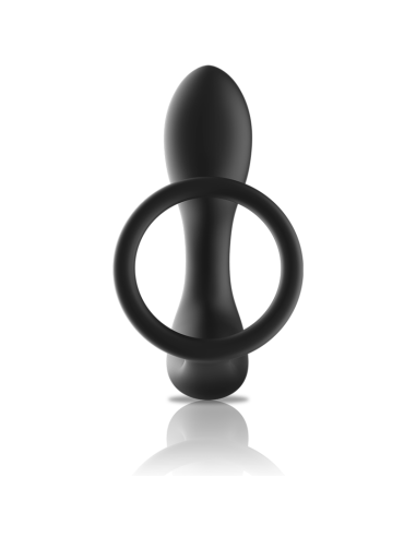 BLACKandSILVER - ĮKRAUNAMAS NUOTOLINIO VALDYMO ANALINIS MASAŽUOTUVAS, JUODAS SILIKONINIS