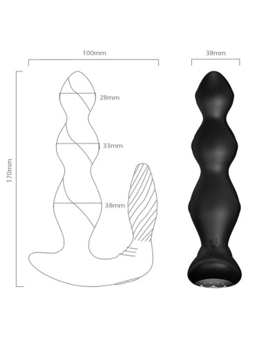 ARMONY - MANFUN VIBRATOR and STIMULATOR ANAL PLUG REMOTE CONTROL BLACK