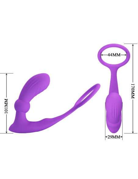 PRETTY LOVE – „Warren Violet“ analinis žiedas ir vibratorius
