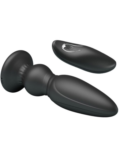 MR PLAY - POWERFUL VIBRATOR REMOTE CONTROL ANAL PLUG BLACK