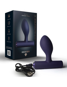ROCKS-OFF - NOVA ORBITAL RECHARGEABLE PREMIUM and POWERFUL ANAL PLUG 16 FUNCTION BLUE