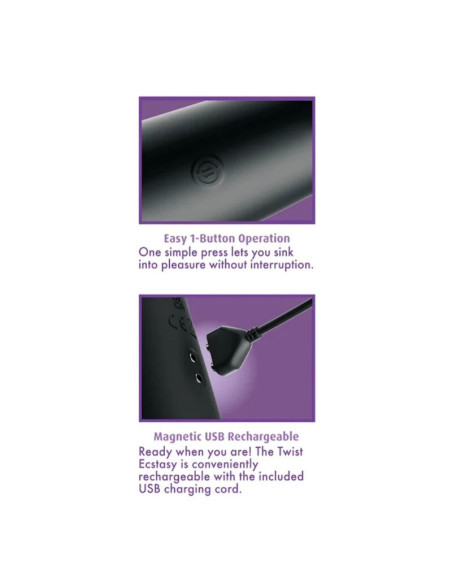ANAL FANTASY ELITE - TWIST ECSTASY RECHARGEABLE ROTATING ANAL STIMULATOR