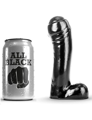 ALL BLACK - DILDO JUODAS 15 CM