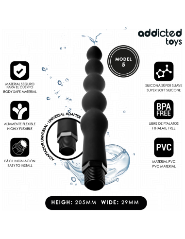 ADDICTED TOYS - ANALINIS VALIKLIS SU UNIVERSALIU ADAPTERIU, MODELIS 5