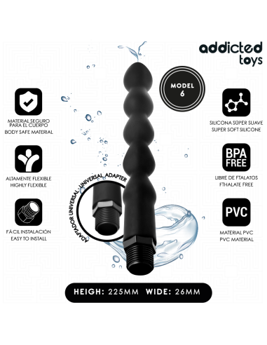 ADDICTED TOYS - ANALINIS VALIKLIS SU UNIVERSALIU ADAPTERIU, MODELIS 6