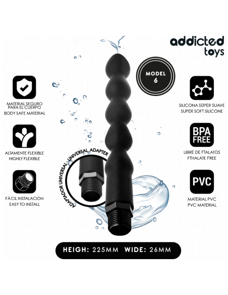 ADDICTED TOYS - ANALINIS VALIKLIS SU UNIVERSALIU ADAPTERIU, MODELIS 6