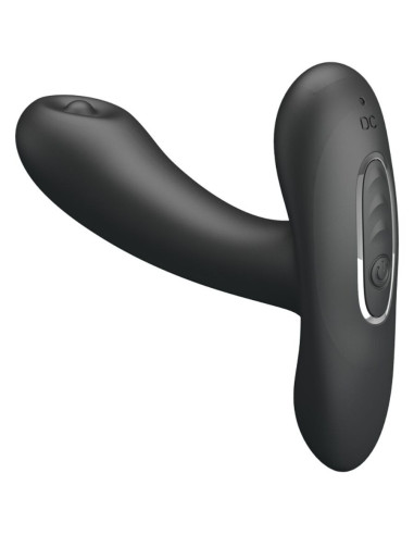 PRETTY LOVE – „Remington“ analinis ir vaginalinis vibruojantis masažuoklis, juodas