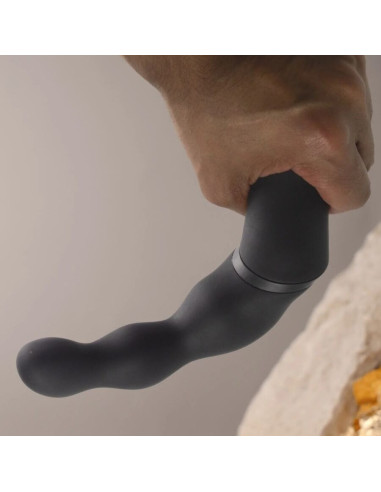ROCKS-OFF - JUODAS PROSTATOS IR ANALINIO VIBRAVIATORIAUS ADAPTERIS