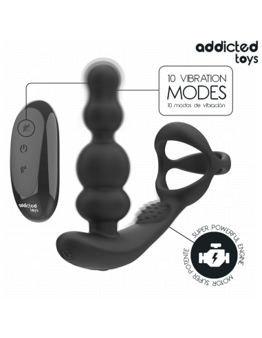 ADDICTED TOYS - ROTUOJANTIS PROSTATOS MASAŽUOKLIS SU NUOTOLINIO VALDYMO PULTU