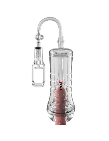 PDX ELITE - VIEWTUBE VAC XXL TRANSPARENT STROKER WITH SUCTION PUMP 27.3 CM