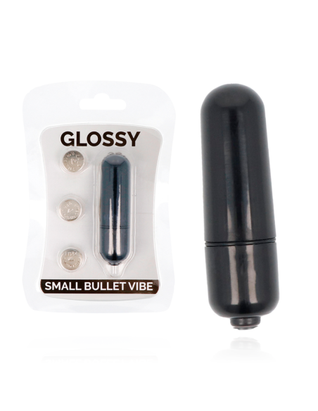 GLOSSY - MAŽOS KULIKĖS VIBRUOJAMAS JUODAS