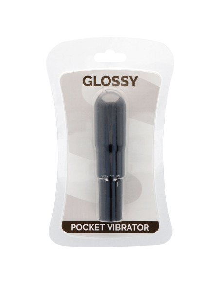 GLOSSY - POCKET VIBRATOR BLACK