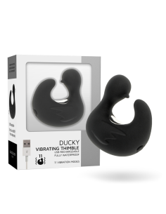 BLACKandSILVER - DUCKYMANIA RECHARGEABLE SILICONE STIMULATING DUCK THIMBLE 2