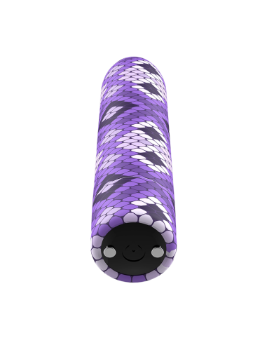 CUSTOM BULLETS - RECHARGEABLE SNAKE PURPLE MAGNETIC BULLET 10 INTENSITIES