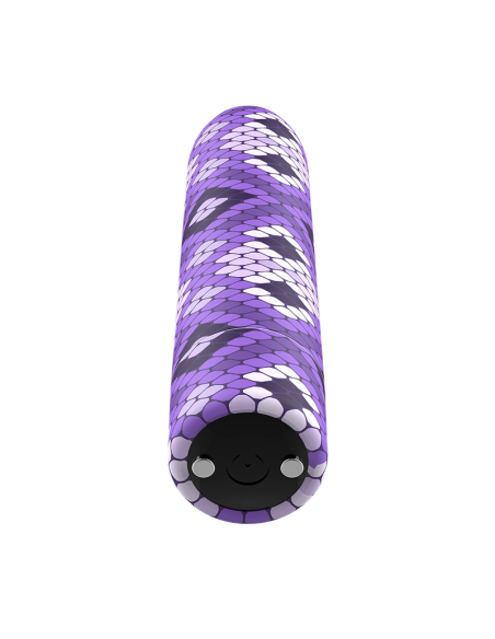 CUSTOM BULLETS - RECHARGEABLE SNAKE PURPLE MAGNETIC BULLET 10 INTENSITIES