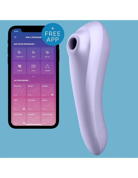 SATISFYER - DVIGUBAS MALONUMAS ORO IMPULSUOTOJAS VIBRATORIUS MALĖS SPALVOS
