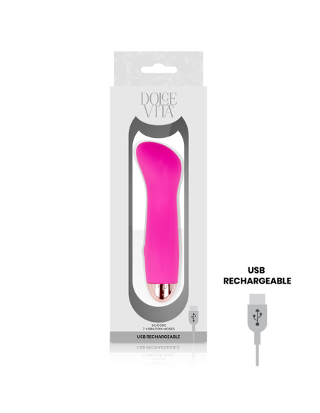 DOLCE VITA - RECHARGEABLE VIBRATOR ONE PINK 7 SPEED