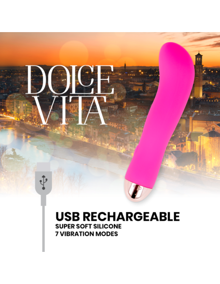DOLCE VITA - ĮKRAUNAMAS VIBRUOJAMAS DU ROŽINIAI, 7 GREIČIAI