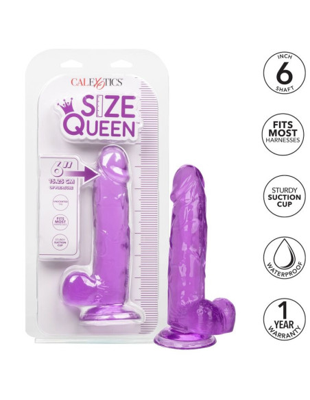 CALEXOTICS - SIZE QUEEN DILDO PURPLE 15.3 CM