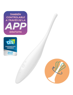SATISFYER - TWIRLING JOY CLIT TIP VIBRATOR WHITE