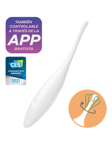 SATISFYER - SUKAMOSIOS DŽIAUGSMO KLITORIAUS VIBRATORIUS, BALTASIS