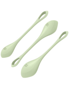SATISFYER - YONI POWER 2 TRENIRUOČIŲ RINKINYS ŽALIAS