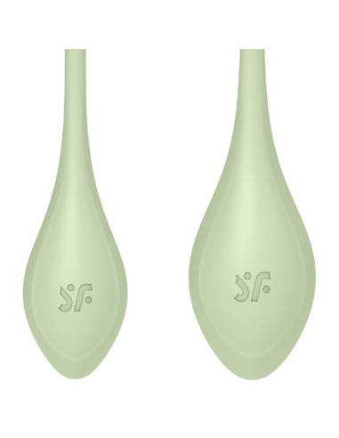 SATISFYER - YONI POWER 2 TRENIRUOČIŲ RINKINYS ŽALIAS