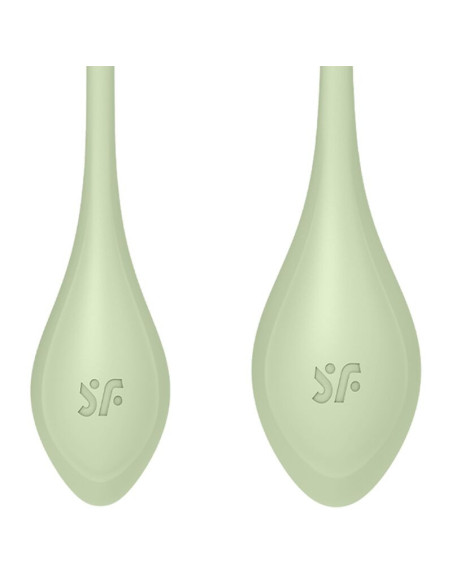SATISFYER - YONI POWER 2 TRENIRUOČIŲ RINKINYS ŽALIAS