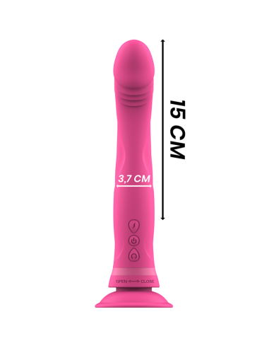 INTENSE - MICHELANGELO ROŽINIS SILIKONINIS VIBRATORIUS DILDO
