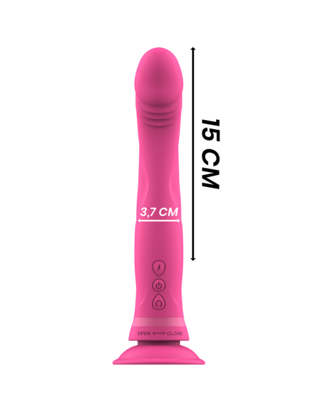 INTENSE - MICHELANGELO ROŽINIS SILIKONINIS VIBRATORIUS DILDO