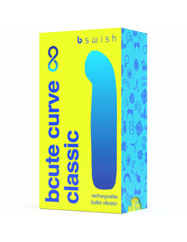 B SWISH - BCUTE CURVE INFINITE CLASSIC RECHARGEABLE SILICONE VIBRATOR YELLOW