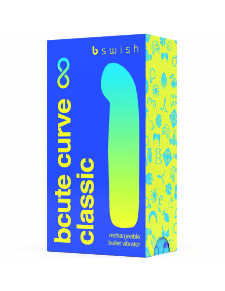 B SWISH - BCUTE CURVE INFINITE CLASSIC įkraunamas mėlynas silikoninis vibratorius
