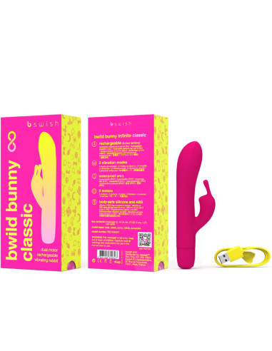 B SWISH - BWILD BUNNY INFINITE CLASSIC RECHARGEABLE VIBRATOR PINK SILICONE