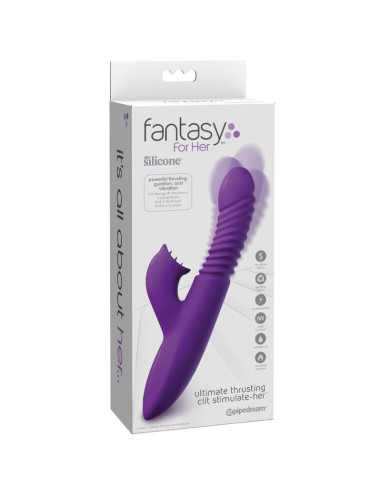 FANTASY FOR HER - CLITORIS STIMULATOR WITH HEAT OSCILLATION AND VIBRATION FUNCTION VIOLET