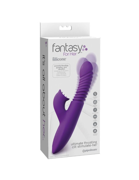 FANTASY FOR HER - CLITORIS STIMULATOR WITH HEAT OSCILLATION AND VIBRATION FUNCTION VIOLET