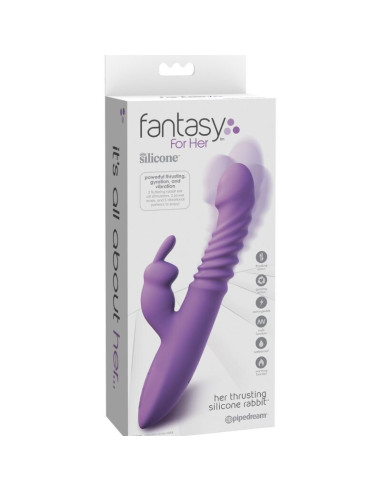 FANTASY FOR HER - RABBIT CLITORIS STIMULATOR WITH HEAT OSCILLATION AND VIBRATION FUNCTION VIOLET
