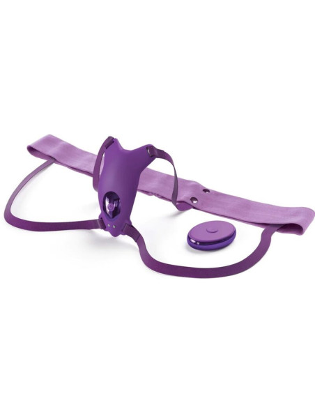 FANTASY FOR HER - BUTTERFLY HARNESS, VIBRATING RECHARGEABLE and REMOTE CONTROL PURPLE
