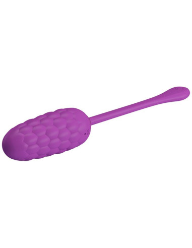 PRETTY LOVE - VIBRATING EGG WITH PURPLE RECHARGEABLE MARINE TEXTURE