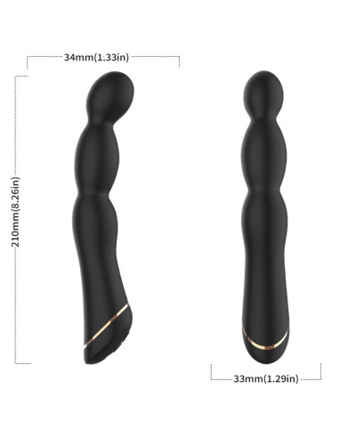 ARMONY - BAMBU VIBRATORIUS REGULIUOJAMAS JUODAS