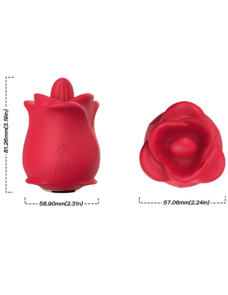 ARMONY - ROSE 10 REŽIMŲ LAIZOMAS KLITORINIS VIBRATORIUS RAUDONAS