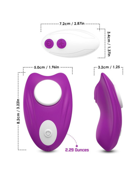 ARMONY - BUTTERFLY WEARABLE PANTIES VIBRATOR REMOTE CONTROL PURPLE