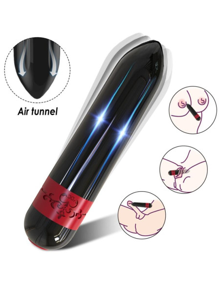 ARMONY - ROCKET VIBRATORIUS KULKA JUODAS