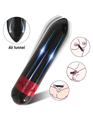 ARMONY - RAKETINIS VIBRATORIUS KULKINĖ SU NUOTOLINIO VALDYMO PULTELIU, JUODA