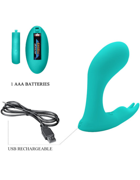 PRETTY LOVE – IDABELLE vibracijos ir pulsacijos nuotolinio valdymo pultas, mėlynas