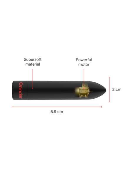 ONINDER - BERLIN BULLET VIBRACER BLACK 9 REŽIMAI 8,5 X 2 CM - NEMOKAMA PROGRAMĖLĖ