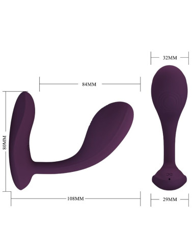 PRETTY LOVE – BAIRD G-SPOT 12 VIBRACIJOS ĮKRAUNAMA LILA PROGRAMĖLĖ